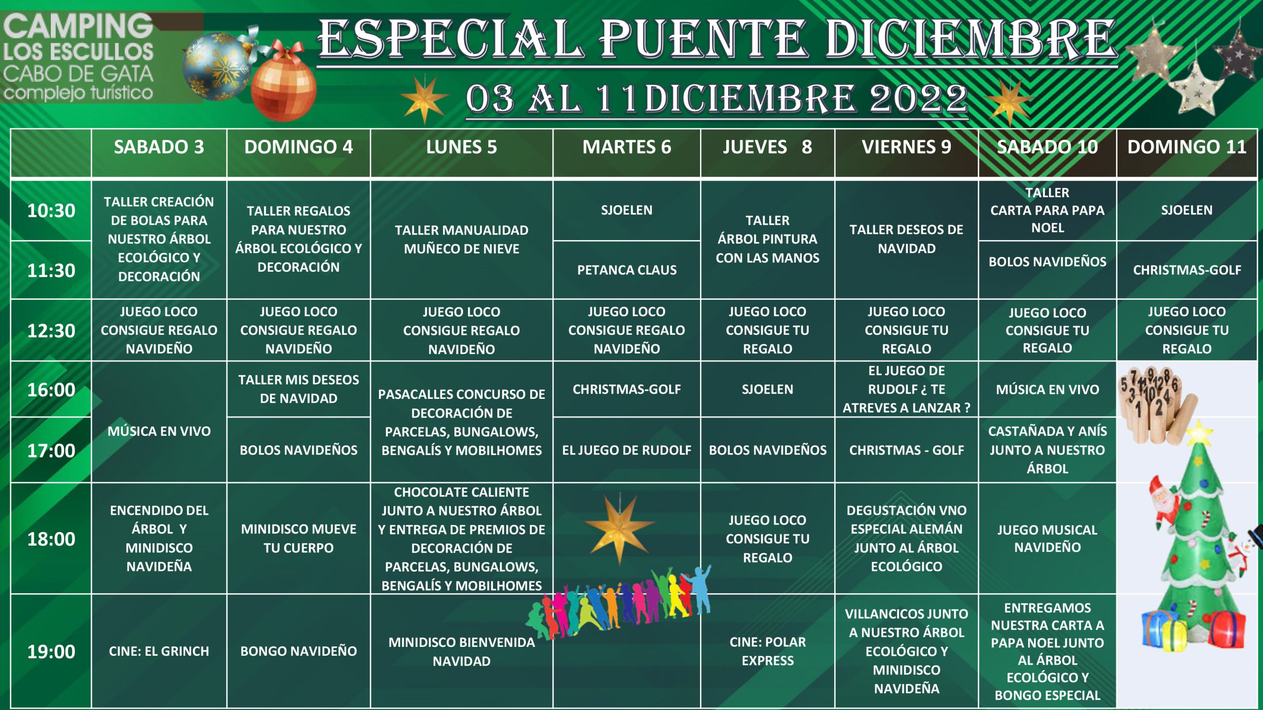 Puente Diciembre Camping Los Escullos